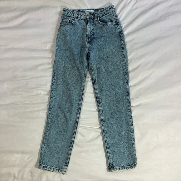 🩵2FOR&20 Zara High-Rise Light Blue Wash Straight Leg Jeans - Picture 8 of 8